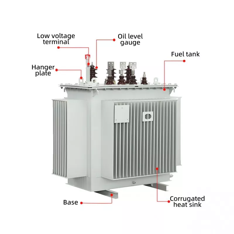 อินพุต 11KV เอาต์พุต 0.4KV หม้อแปลงแช่น้ำมันสามเฟส
